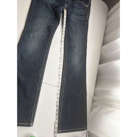 Miss Me Bootcut Jeans Embellished Pockets Dark Wash Denim Women's Size 28 - Picture 5 of 8